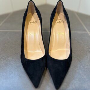 Christian Louboutin Kate Black Veau Velours Pumps Size EU 39